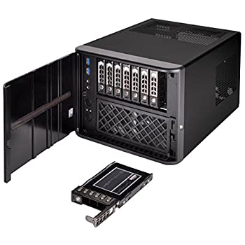 【中古】【輸入品・未使用】SilverStone Technology Silverstone CS280 プレミアム Mini-ITX NASケース 2.5インチホットスワップ可能ベイ8個付き SST-CS280B ブラック｜スカイマーケットプラス