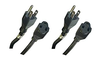 【中古】【輸入品・未使用】C & E 2パック、ブラック、SJT電源延長コード、NEMA 5???15p to NEMA 5???15r、14?AWG、3?Conductor、15アンペア、50フィート