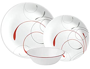 【中古】【インポート品・未当て嵌める】Corelle スプレンダー 心付け\u0026壊れにくい 晩さん会書き割り 18点 6人用 ヴィトレル 水のみ