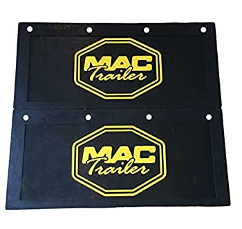 【中古】【輸入品・未使用】高耐久 24インチ x 11インチ x 1/2インチ MACトレーラー 22352411 ブラック&イエロー ラバーマッドフラップセット|スカイマーケットプラス