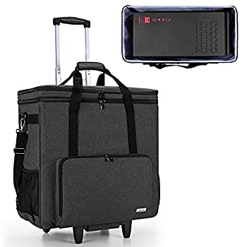 【中古】【インポート品・未当てはめる】CURMIO キャスター付き添い人デスクトップコンピューターキャリーケース ダブルレイヤー 電子計算機主柱 旅行御徒面子 マイコンシャーシ 鍵盤