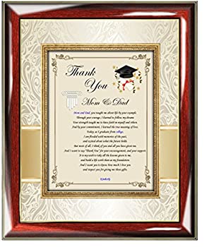 【中古】【輸入品・未使用】大学卒業Personalized Thank Youギフトの詩に両親ファミリ教育サポート詩壁プラークPlaque医療、法律、歯科学校卒業式Present｜スカイマーケットプラス
