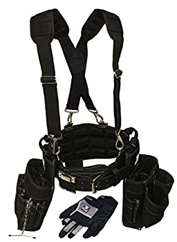 【中古】【輸入品・未使用】Contractor Pro Electricians Combo Deluxe Package (Tool Belt, Suspenders, Gloves, Bucket Tote) Great Durable Belt with Ventilated Back S 55,655円