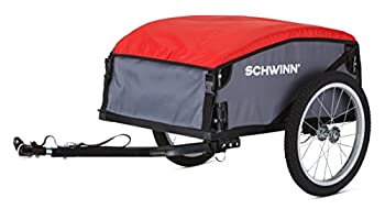 【中古】【輸入品・未使用】Schwinn Day Tripper カーゴバイクトレーラー 折りたたみ式フレーム クイックリリースホイール レッド/グレー