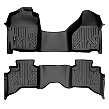 【中古】【輸入品・未使用】MAXLINER フロアマット 2列ライナーセット ブラック 2012-2018 RAM 1500 クアッドキャブ 1列目ベンチシートとフロントデュアルフロアフック付き|スカイマーケットプラス