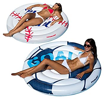 【中古】【輸入品・未使用】Swimline Extra Large Island Swimming Pool Float Soccer and Baseball 2-Pack｜スカイマーケットプラス