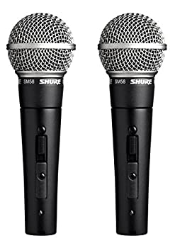 【中古】【輸入品・未使用】Shure SM58S プロフェッショナルボーカルマイク オン/オフスイッチ付き (2パック)|スカイマーケットプラス