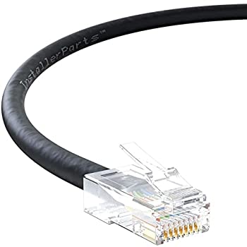 【中古】【インポート品・未当て嵌める】InstallerParts (100本容器に並べる イーサネットケーブル CAT6有線テレビ UTP ブーツなし 1フート - 黒いこと - 職業的続きもの - 10ギガ