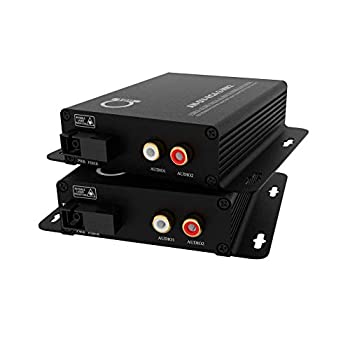 【中古】【輸入品・未使用】マルチモードRCAオーディオオーバーファイバーコンバータ | エクステンダーキット: 2チャンネルオーディオからファイバーMMオプティカルメディア