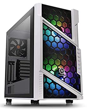 【中古】【輸入品・未使用】Thermaltake Commander C31 スノーマザーボード 同期 ARGB ATX ミッドタワー コンピューターシャーシ 200mm ARGB 5V マザーボード同期 RGB フロ