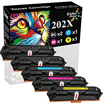 【中古】【インポート品・未当て嵌める】(5容器に並べる、2 X BK+C+M+Y) 取り替えっこCF500X CF501X CF502X CF503X トナーカートリッジ 202X HP Laserjet Pro M254dw M254北西 M280北西 M281fdn M281fdw M2