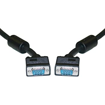 【中古】【輸入品・未使用】SVGA Cable with Ferrites, Black, HD15 Male, Coaxial Construction, Double Shielded, 10 foot
