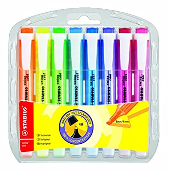 【中古】【輸入品・未使用】STABILO 蛍光ペン スイングクール 8色 275-8
