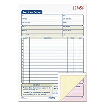【中古】【輸入品・未使用】Purchase Order Book, 5-9/16 x 7 15/16, Three-Part Carbonless, 50 Sets/Book (並行輸入品)