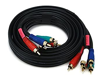 【中古】【インポート品・未当て嵌める】Monoprice 100320?6?- Feet 22?AWG 5-rca構成要素映像媒体/オーディオ同軸有線テレビ、rg-59?/ U、黒いこと 6フィート 100320