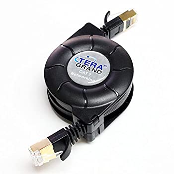 【中古】【輸入品・未使用】TERA GRAND 自動巻取りタイプLANケーブルCAT7高速10Gビット転送Ethernet Retractable Cable,1.5M
