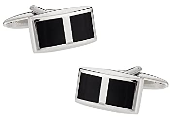 【中古】【インポート品・未当て嵌める】Cuff - Daddy Black and Silver Cufflinks
