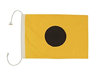 【中古】【輸入品・未使用】Hampton Nautical Letter I Nautical Cloth Alphabet Flag, Decor, Home Decoration, Wall Art Tool, 50cm｜スカイマーケットプラス