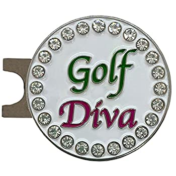 【中古】【輸入品・未使用】Giggle Golf Bling Golf Diva Golf Ball Marker With A Standard Hat Clip