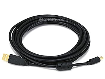 【中古】【輸入品・未使用】2?x Monoprice 15-feet USB 2.0?Aオスto Mini - B 5pinオス28?/ 24awgケーブル、フェライトコア(ゴールドメッキ) (105450?)
