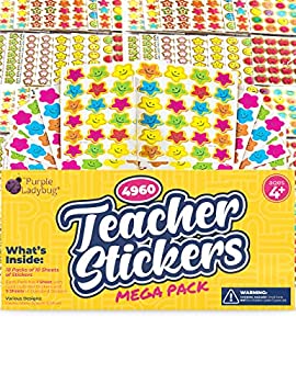 【中古】【輸入品・未使用】Teacher Stickers For Kids Mega Pack by Purple Ladybug Novelty, 4960 Reward Stickers \u0026 Incentive Stickers for Teachers Classroom \u0026 Schoo