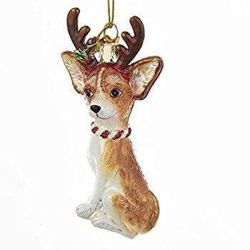 【中古】【輸入品・未使用】ノーブルGems Chihuahua with Antlersガラスオーナメント