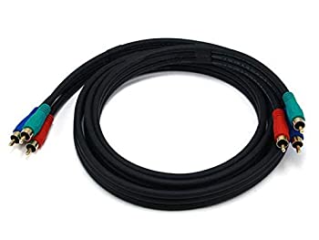【中古】【インポート品・未当て嵌める】Monoprice 6?フィート 22?AWG 3-rca構成要素映像媒体/オーディオrg-59?/ U同軸有線テレビ???黒いこと