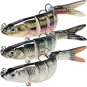 【中古】【輸入品・未使用】TRUSCEND フィッシングルアー バストラウト用 マルチジョイントスイムベイト スローシンキング バイオニックスイミングルアー バス 淡水 海水 バ