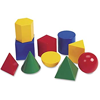 【中古】【輸入品・未使用】ラーニングリソーシズ 算数教材 立体図形ブロック プラスチック製 10個入 LER0922 正規品|スカイマーケットプラス