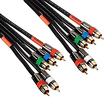 【中古】【インポート品・未当て嵌める】Monoprice 102773?6?- Feet 18?AWG cl2割り増し金5-rca構成要素rg6-u映像媒体同軸有線テレビ???黒いこと 6フィート 102773