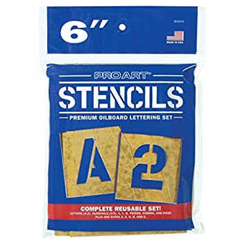 【中古】【インポート品・未当て嵌める】Pro Art 6-Inch Painting Stencil Set Letters and Numbers