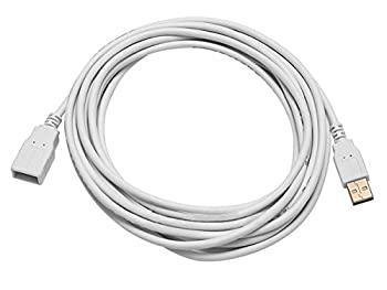 【中古】【インポート品・未当て嵌める】Monoprice 15-feet USB 2.0?A牡からAメスエクステンション28?/ 24awg有線テレビ（ゴールドメッキ）、白いこと(108608?) (2容器に並べる) PCアクセサリー-パソコン・周辺機器-USBケーブル