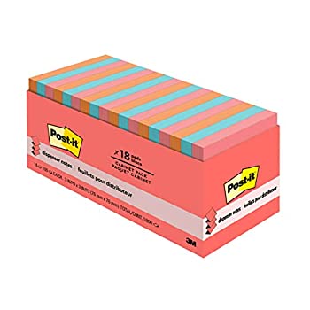 【中古】【輸入品・未使用】ポストイット ポップアップ式メモ ピンク/グリーン/ブルー/オレンジ アコーディオン式付箋 ディスペンサー用 重要な情報をメモ 3インチ x 3イン