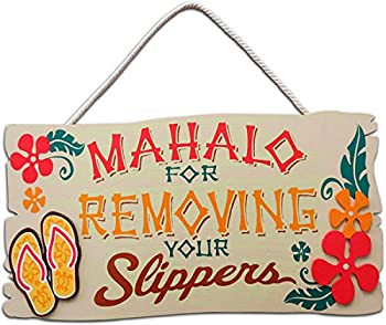 【中古】【輸入品・未使用】KC Hawaii Mahalo 木製サイン 16インチ x 8.5インチ|スカイマーケットプラス