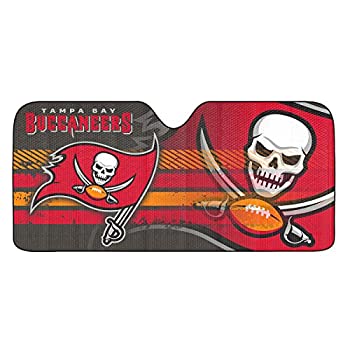 【中古】【輸入品・未使用】NFL Tampa Bay BuccaneersユニバーサルAuto Shade、L、レッド|スカイマーケットプラス