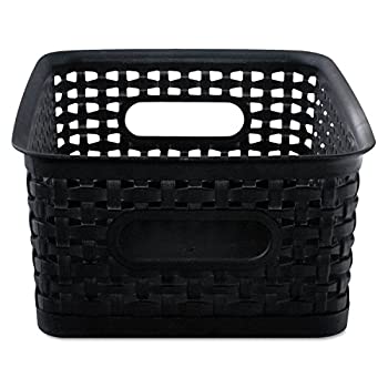 【中古】【輸入品・未使用】Weave Bins、7 3/8インチ X 10 X 8 1/4、プラスチック、ブラック、3ビン:Advantus|スカイマーケットプラス