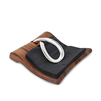 【中古】【輸入品・未使用】Nambe Gourmet Breeze Metal and Wood Napkin Holder by Nambe Mills, Inc.