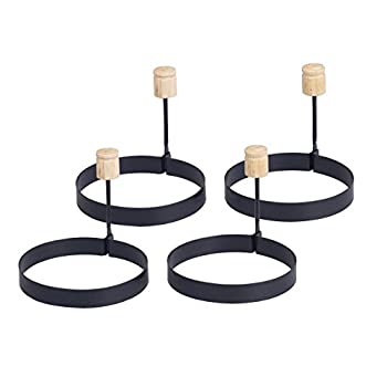 【中古】【輸入品・未使用】HIC Non-Stick Fried and Poached Egg and Pancake Cooking Rings, Round Shaped, Nonstick, PFOA and BPA Free, 3.75-Inches Diameter, Set of|スカイマーケットプラス