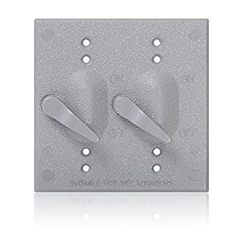 【中古】【輸入品・未使用】Leviton wm2s-gy耐候カバー、メタルフラット蓋、2-gangスイッチ、グレー 18,157円