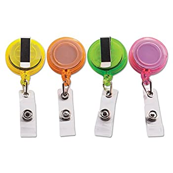 【中古】【輸入品・未使用】E-Z Grader Translucent Retractable ID Card Reel with Belt Clip, Assorted Neon Colors, Pack of 20 (91161) by E-Z Grader
