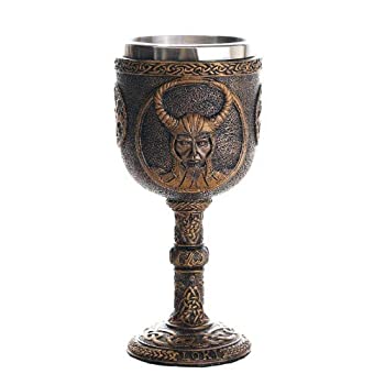 【中古】【輸入品・未使用】Norse Mythology Trickster God Loki Wine Goblet Chalice Cup 210ml画像