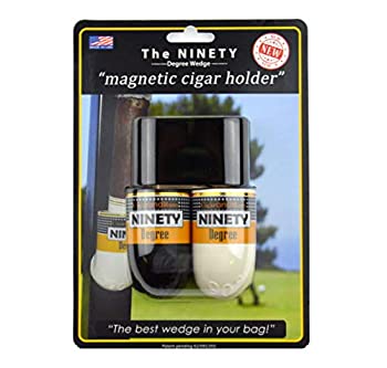 【中古】【インポート品・未当て嵌める】The NINETY Degree Wedge - The Ultimate \u0026 Versatile Magnetic Cigar Holder - White + Black, Double Pack