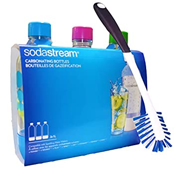 【中古】【輸入品・未使用】オリジナルソーダストリームボトル 3パック 1L BPAフリー キッドケアボトルクリーニングブラシ|スカイマーケットプラス