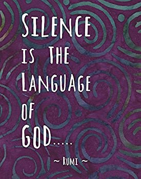 【中古】【インポート品・未当て嵌める】派手なバティックパターンアートプリント~ Rumi Spiritual Quote : \u0027静寂さは神の言葉づかい\u0027 8\"×10\"" print パープル"
