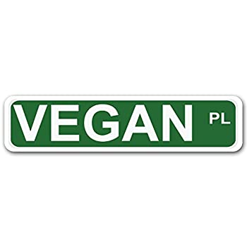 【中古】【輸入品・未使用】Vegan Placeアルミ4?" x 17?" Street Sign|スカイマーケットプラス