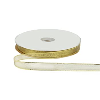 【中古】【輸入品・未使用】Offray Aria Metallic Craft Ribbon, 5/8-Inch Wide by 100-Yard Spool, Gold by Offray｜スカイマーケットプラス