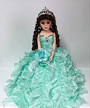 【中古】【輸入品・未使用】Jmisa 18" Umbrella Porcelain Dolls Quince Anos Mint Green｜スカイマーケットプラス
