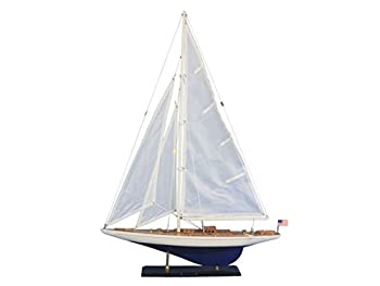 【中古】【輸入品・未使用】ハンプトンNautical木製モデルヨットEnterprise、35インチ