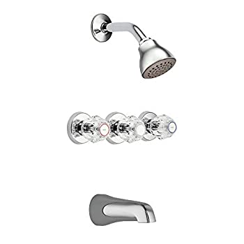 【中古】【輸入品・未使用】Moen シャトー 3ハンドル 浴槽 エコパフォーマンス シャワー水栓 バルブ付き クロム 2995EP|スカイマーケットプラス