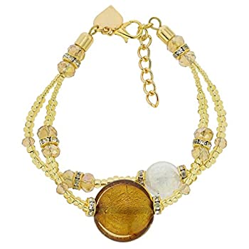 【中古】【輸入品・未使用】GlassOfVenice ムラーノガラス アデリーナ ブレスレット - トパーズ ゴールド 26,365円